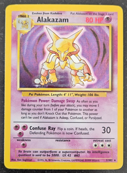 Alakazam 001/102 Base Set Holo - Pokemon TCG - LP - Image 1