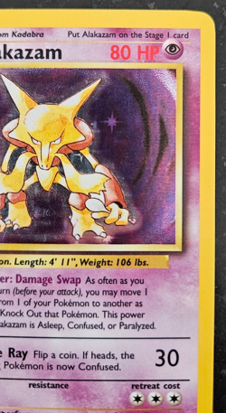 Alakazam 001/102 Base Set Holo - Pokemon TCG - LP - Image 4
