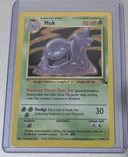 Muk 13/62 Fossil Pokemon Unlimited Holo Near Mint - Image 2