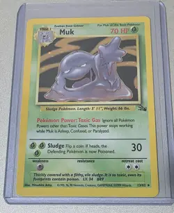 Muk 13/62 Fossil Pokemon Unlimited Holo Near Mint - Image 3