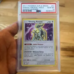 2017 POKEMON SUN & MOON SHINING LEGENDS #57 SHINING ARCEUS-HOLO PSA 10 - Image 1