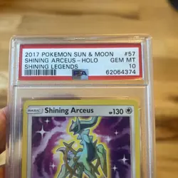 2017 POKEMON SUN & MOON SHINING LEGENDS #57 SHINING ARCEUS-HOLO PSA 10 - Image 2