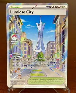 Pokemon TCG Lumiose City 111/088 POR Full Art Trainer-Stadium Holo - Image 1