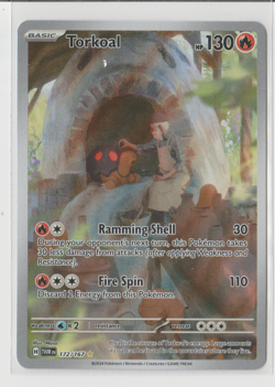 Pokemon TCG Torkoal 172/167 Sv06: Twilight Masquerade Illustration Rare Holo - Image 1