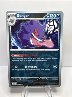 Gengar Paldean Fates Pokemon TCG 057/091 Uncommon Pokemon TCG Reverse Holo - Image 1