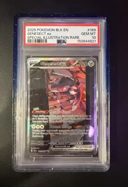 Genesect EX 169/086 Special Illustration Rare Blk En-black Bolt Pokemon PSA 10 - Image 1