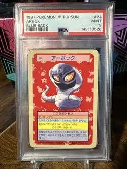 1997 Pokemon Japanese Topsun #24 Arbok Blue Back PSA 9 - Image 1