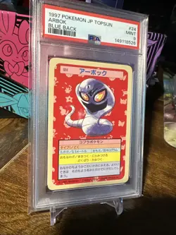 1997 Pokemon Japanese Topsun #24 Arbok Blue Back PSA 9 - Image 3