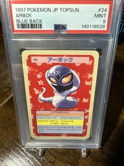 1997 Pokemon Japanese Topsun #24 Arbok Blue Back PSA 9 - Image 5