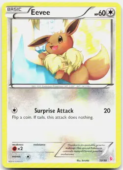 Pokemon TCG Eevee (13) XY Trainer Kit: Sylveon & Noivern Common 13/30 - Image 1