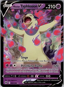 Hisuian Typhlosion V 053/189 Holo V Rare Astral Radiance Pokemon Near Mint - Image 1