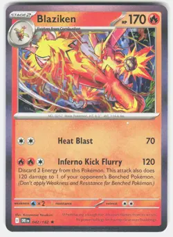 BLAZIKEN 042/182 RARE DESTINED RIVALS POKEMON HOLO NM/M - Image 1