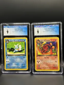 Pokemon Dark Wartortle #46 And Dark Charmeleon #32 CGC 9 1st Edition - Image 1
