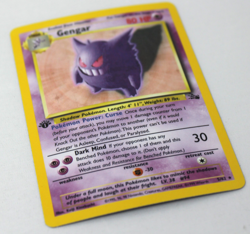 1999 Pokemon Fossil 1st Edition Gengar Holo 5/62 - Image 2