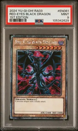 2024 YU-GI-OH! RA03-QUARTER CENTURY BONANZA 1ST ED RED-EYES BLACK DRAGON PSA 9 - Image 1