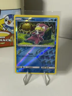 Slowpoke 54/214 Reverse Holo LOST THUNDER Pokemon TCG Card Tomokazu Komiya LP+ - Image 1