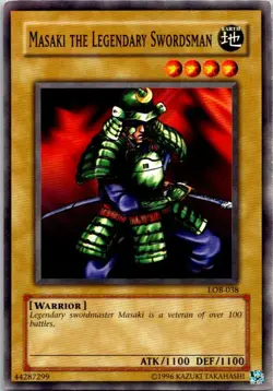 Masaki The Legendary Swordsman LOB-038 Yu-Gi-Oh! Card Moderate Play Unlimited - Image 1