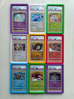 Pokemon Shining Legends 9 Card full set PSA 9 (Mew & Lugia PSA 8) 2017 - Image 1