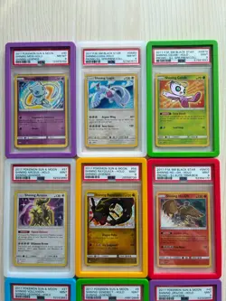 Pokemon Shining Legends 9 Card full set PSA 9 (Mew & Lugia PSA 8) 2017 - Image 2