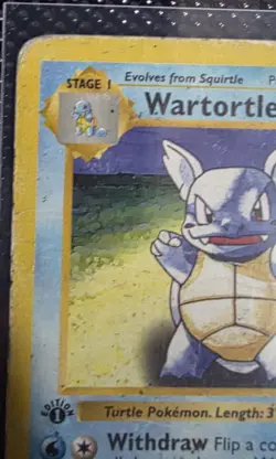 Pokemon Wartortle 1st Edition Shadowless Base Set Card 42/102 Potential PSA 1!!! - Image 4