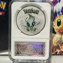 4x Pokemon Slabbed Coins By WORTH COLLECTION Charizard Blastoise Celebi Censure - Image 4