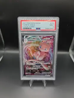 Pokemon 2021 SWSH Full Art FA/MEW VMAX Fusion Strike #114/264 PSA 9 - Image 1
