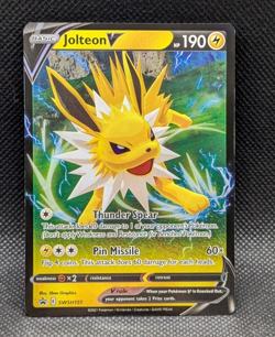Jolteon V SWSH151 Ultra Rare Black Star Promo Pokemon Card Near Mint - Image 1