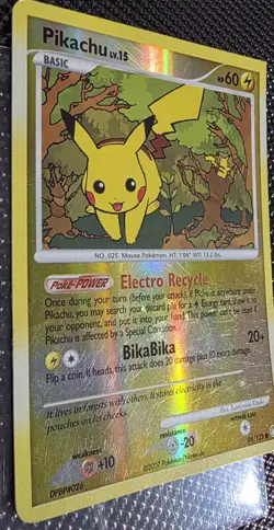 SQUARE CUT ERROR Pikachu 94/123 Mysterious Treasures Reverse Holo Pokemon TCG - Image 2