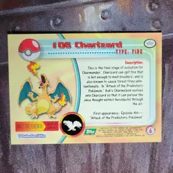 Topps Pokemon Charizard Card #06 TV Animation Edition English Fire Regular - Image 2