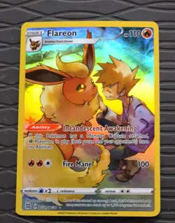 Flareon TG01/TG30 Holo Brilliant Stars Trainer Gallery Pokemon NM Card - Image 1