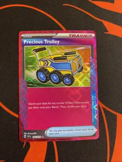 Pokemon TCG Precious Trolley Trainer Card 185/191 Surging Sparks NM - Image 1
