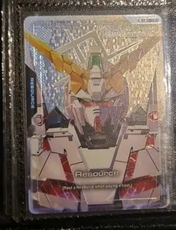 GUNDAM TCG CARD GAME UNICORN GUNDAM RESOURCE R-003 C+ FOIL - Image 1