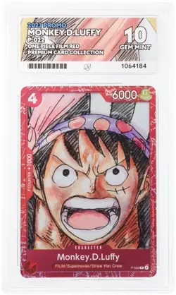 One Piece Card Monkey D. Luffy P-022 Promo Film Red English Ace 10 - Image 1