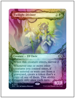 1x Twilight Diviner, Lorwyn Eclipsed, Showcase Art Foil, Magic MTG NM - Image 1