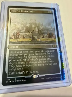 Teferi's Protection Double Masters 2022 Foil Etched MTG Magic the Gathering LP - Image 1