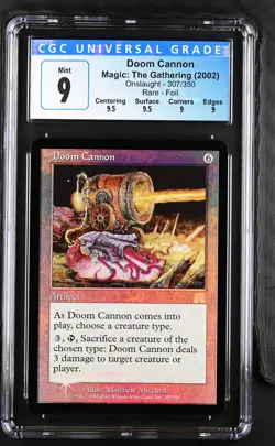 DOOM CANNON Onslaught Foil Rare CGC 9 Q++ MTG [Nostalgium] - Image 1