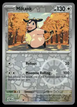 MILTANK 081/131/131 COMMON SV: PRISMATIC EVOLUTIONS POKEMON REVERSE HOLO NM - Image 2