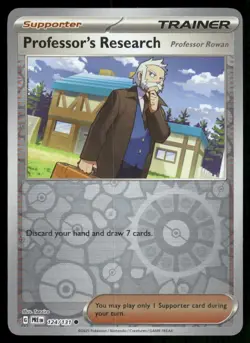 PROFESSOR'S RESEARCH [PROFESSOR ROWAN] 124/131 PRISMATIC REVERSE HOLO POKEMON NM - Image 2