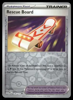 RESCUE BOARD 126/131 UNCOMMON PRISMATIC EVOLUTIONS REVERSE HOLO POKEMON NM - Image 2