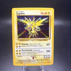 Zapdos 16/102 Holo Rare Pokemon Vintage Unlimited Base Set NM/LP -j - Image 1