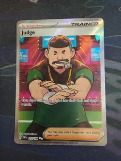Judge 228/091 Holo Ultra Rare SV: Paldean Fates English pokemon - Image 1