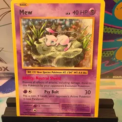 Pokemon Mew 53/108 Evolutions Holo Rare 40 HP Basic Psy Bolt Neutral Shield TCG - Image 1