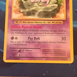Pokemon Mew 53/108 Evolutions Holo Rare 40 HP Basic Psy Bolt Neutral Shield TCG - Image 4