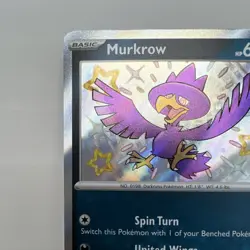 Murkrow - 181/091 - Pokemon TCG: Paldean Fates - Baby Shiny - NM - Image 3