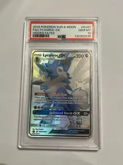 Lycanroc GX SV67 Hidden Fates Full Art PSA 10 Gem Mint 💎 Pokemon Shiny Vault - Image 1