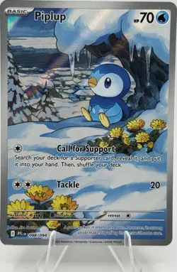 Pokemon TCG Piplup 098/094 Me02 Phantasmal Flames Holo 70 HP EN (Little ding) - Image 1