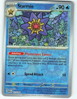 Starmie - Reverse Holo - 121/165 Scarlet & Violet 151 - Pokemon TCG - 2023 - Image 1