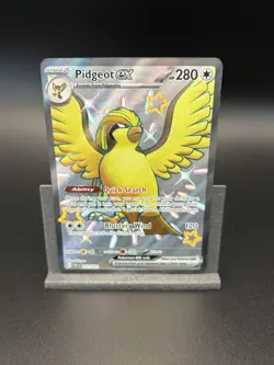 Pokemon TCG Shiny Pidgeot EX 221/091 Scarlet Violet Paldean Fates - NM - Image 1