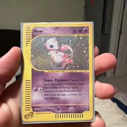 Pokemon TCG Mew 019/165 Expedition Base Set Holo Rare English 2002 50 HP - Image 1