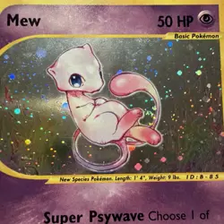 Pokemon TCG Mew 019/165 Expedition Base Set Holo Rare English 2002 50 HP - Image 2